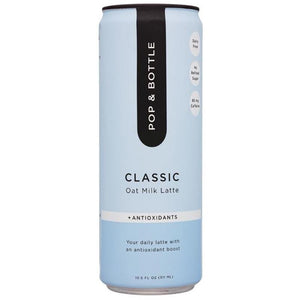 Pop & Bottle - Classic Oat Milk Latte with Antioxidants, 8oz