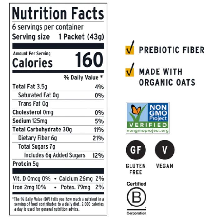 Purely Elizabeth - Cinnamon Classic Oatmeal, 9.12 Oz | Pack of 6