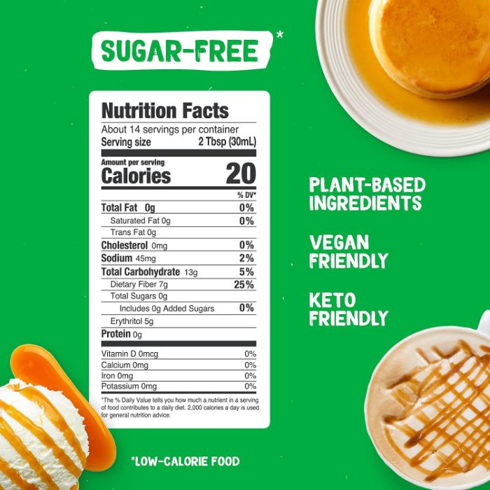 Pyure - Sugar Free Caramel Syrup Organic 14 Fl Oz | Pack Of 6