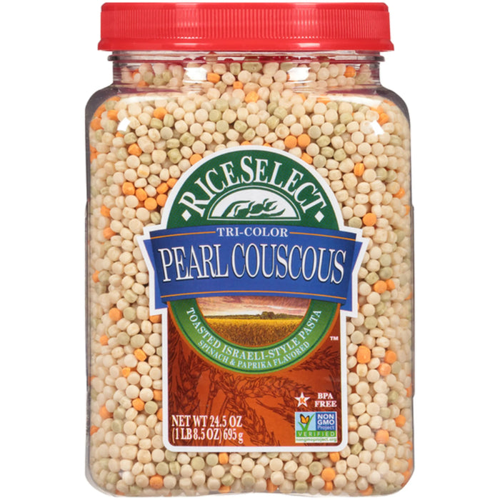 RiceSelect - Tri‑Color Pearl Couscous, 24.5 Oz | Pack of 4