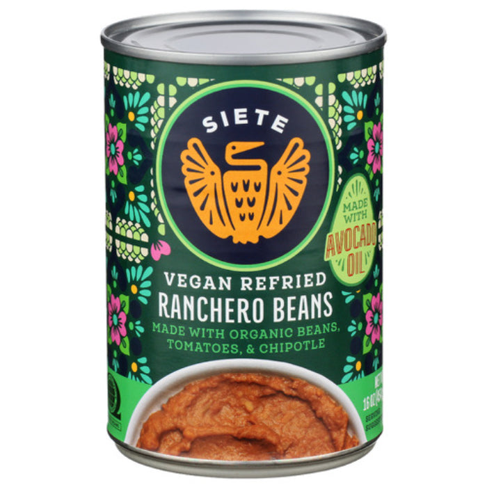 Siete - Beans, Refried Ranchero, 16 Oz | Pack of 12