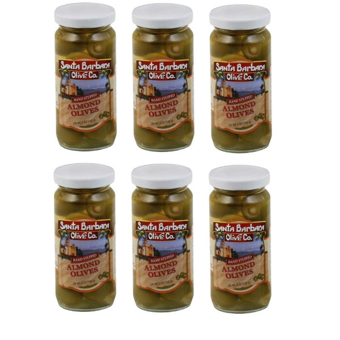 Santa Barbara - Olive Stuffed Almond Jar, 5 Oz | Pack of 6