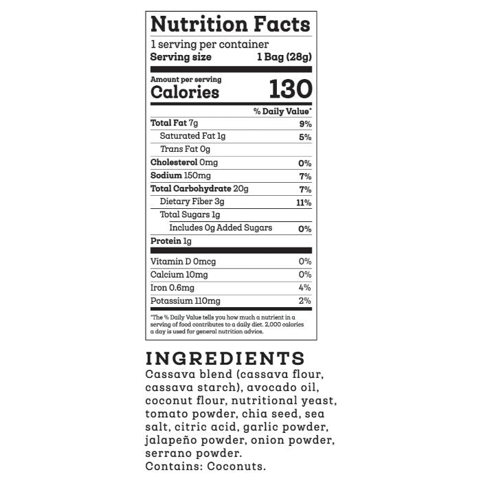 Siete - Chip Tortilla, Nacho, 1 Oz | Pack of 24