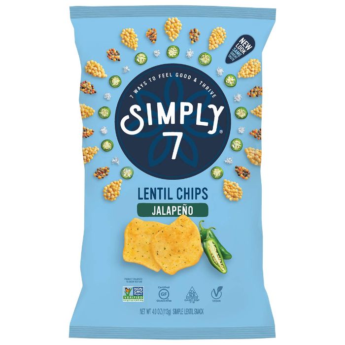 Simply 7 - Chip Lentil Jalapeno, 4 oz - Pack of 12