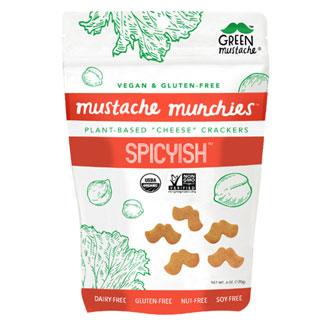 Mustache Munchies - Parmesan Rosemary Organic Baked Cheesy Crackers, 4 oz. bag