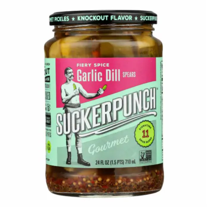 Suckerpunch - Pickle Spear Dill, 24 Oz | Pack of 6