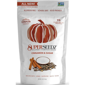 SuperSeedz - Pumpkin Seeds Cinnamon Sugar, 5 oz | Pack of 6
