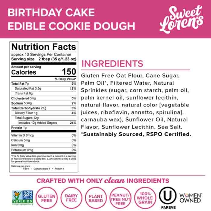 Sweet Lorens - Cookie Dough - Sugar Cookie, 12oz (Pack of 6)