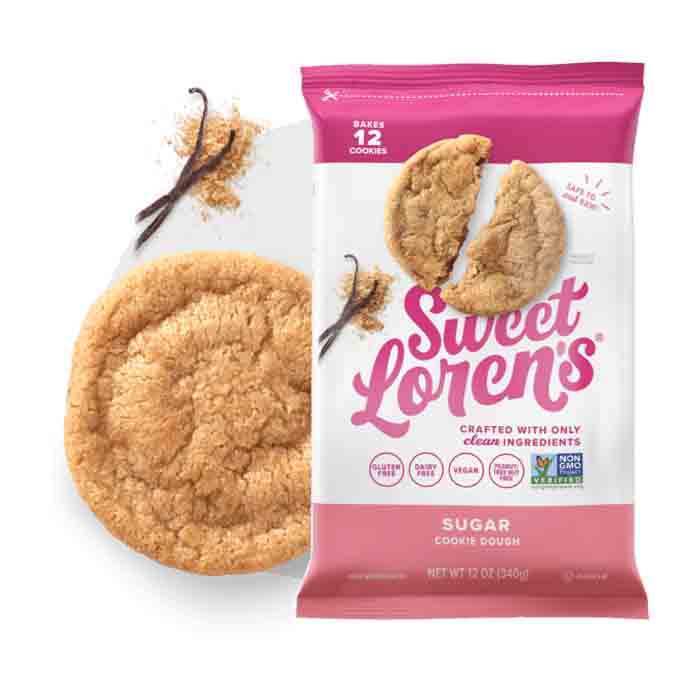 Sweet Lorens - Cookie Dough - Sugar Cookie, 12oz (Pack of 6)
