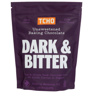 Tcho Chocolate - Baking Dark Bitter, 8 Oz | Pack of 6