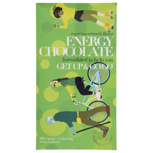 The Functional Chocolate - Energy Chocolate Bar Espresso, 1.75 Oz | Pack of 12