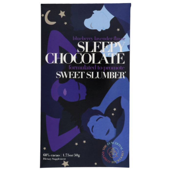 The Functional Chocolate - Sleepy Bar Chocolate Blue, 1.75 Oz | Pack of 12