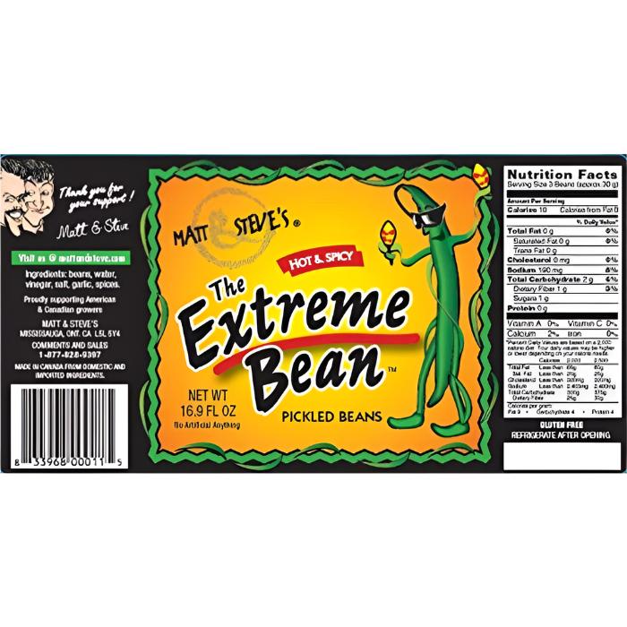 The Extreme Bean - Bean Pickled Hot N Spicy, 16 Oz | Pack of 6