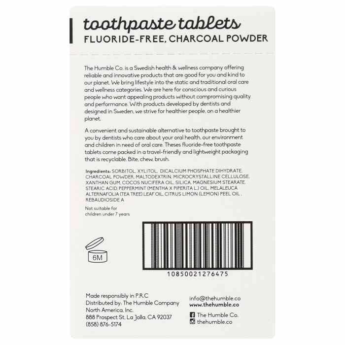 The Humble Co - Toothpaste Charcoal Tablets, 60pieces | Pack of 3