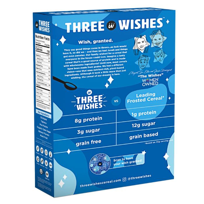 Three Wishes - Unsweetened Grain Free Cereal 8.6 OZ - Pack of 6