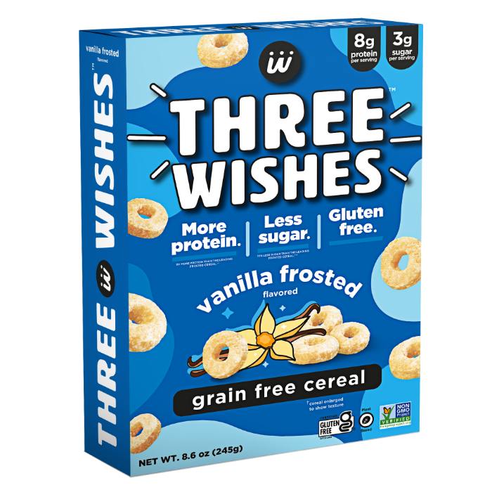Three Wishes - Unsweetened Grain Free Cereal 8.6 OZ - Pack of 6