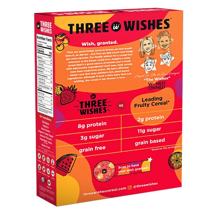 Three Wishes - Unsweetened Grain Free Cereal 8.6 OZ - Pack of 6
