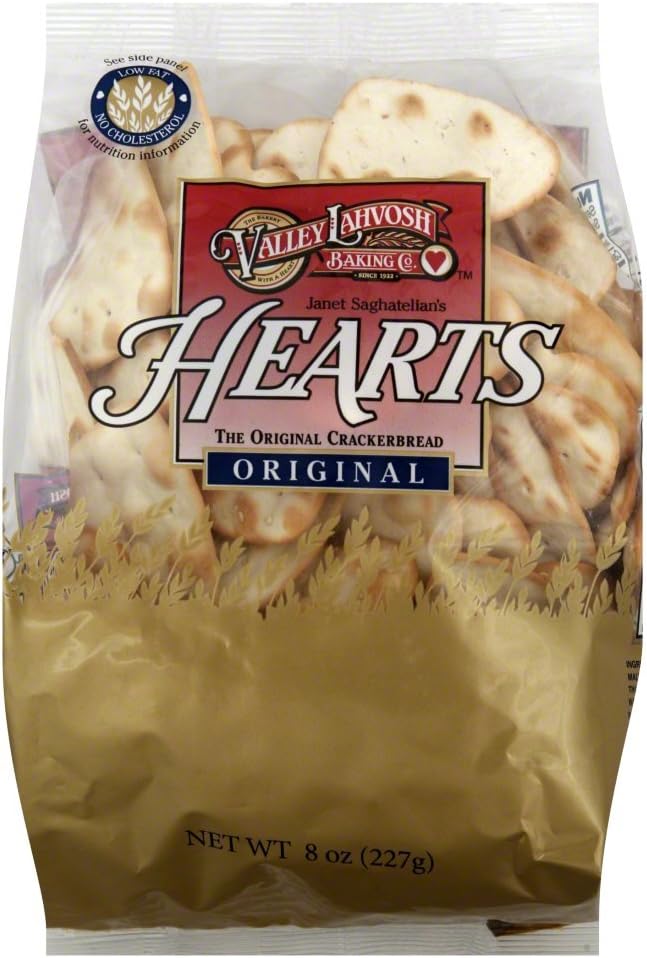 Valley Lahvosh - Cracker Heart Original Bag, 8 oz | Pack of 12