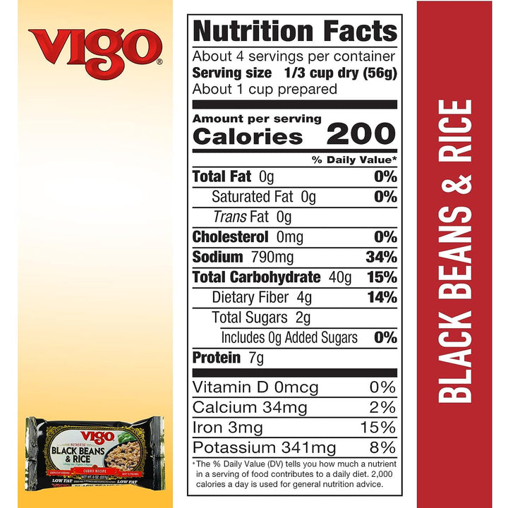 Vigo Rice Mix & Blk Bean 8 Oz - Pack Of 12