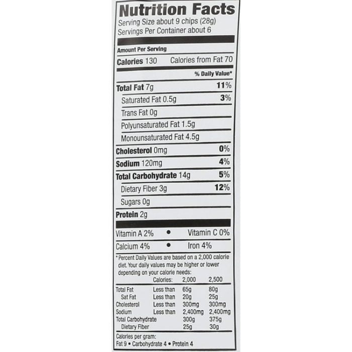 Way Better Snacks - Whole Grain Tortilla Chips Sweet Chili, 5.5oz - Back