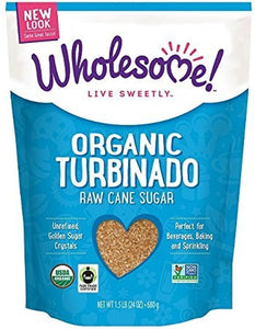 Wholesome - Turbinado Raw Org, 24 Oz | Pack Of 3
