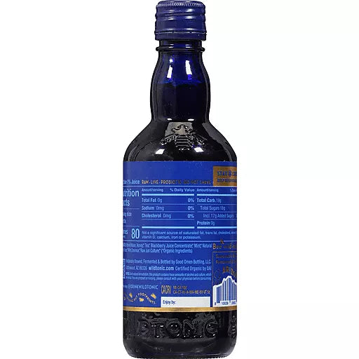 Wild Tonic – Blackberry Mint Kombucha, 12 fl oz | Pack of 12