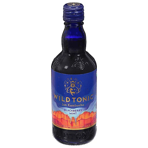 Wild Tonic – Blackberry Mint Kombucha, 12 fl oz | Pack of 12