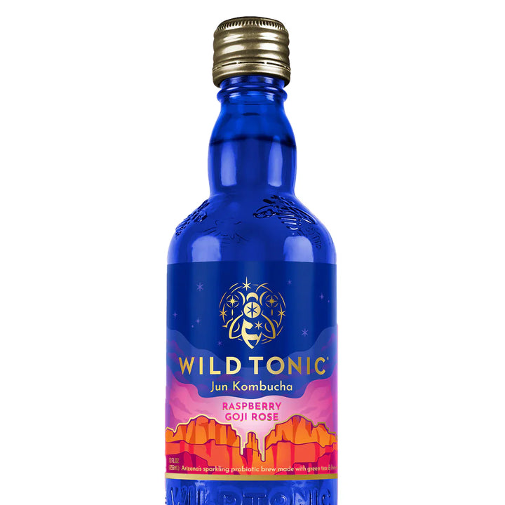 Wild Tonic – Raspberries Goji Rose Organic Kombucha, 12 fl oz | Pack of 12