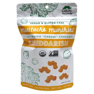 Mustache Munchies - Parmesan Rosemary Organic Baked Cheesy Crackers, 4 oz. bag