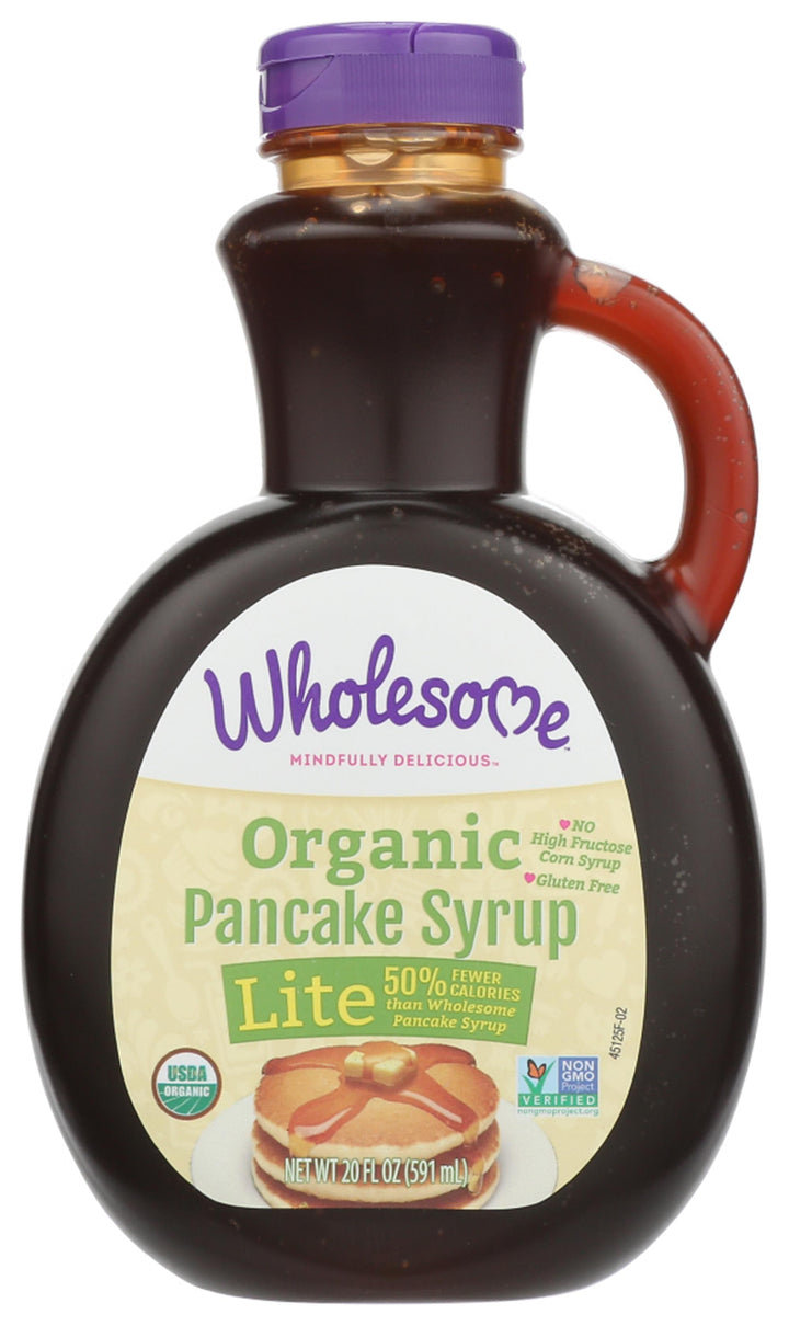 Wholesome Sweeteners Organic Pancake Syrup Lite 20 Fl Oz | Pack of 6 - Plan-txs