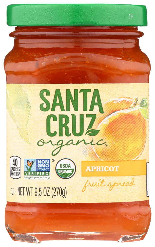 Santa Cruz Organic Fruit Spreads - Apricot , 9.5 Oz | Pack of 6 - Plan-txs