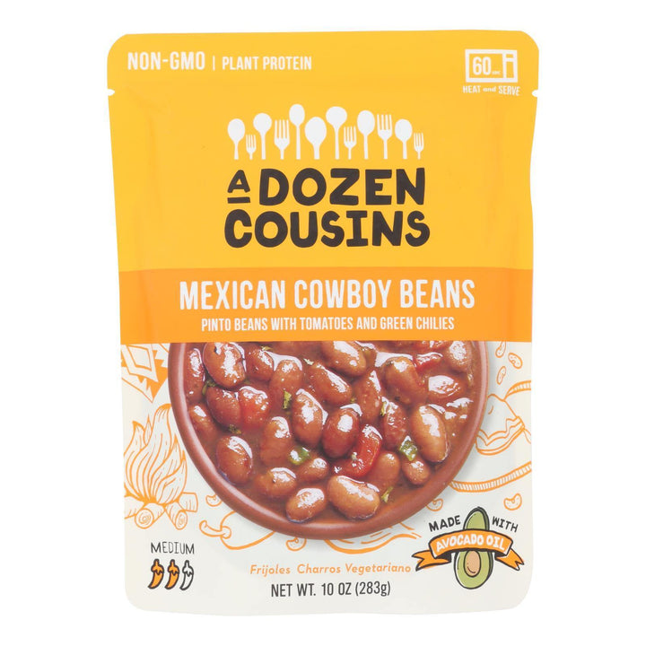 A Dozen Cousins - Mexican Cowboy Pinto Beans, 10 oz | Pack of 6 - Plan-txs