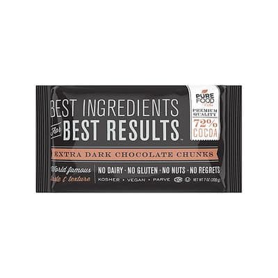 Pure Food by Estee - Dark Chocolate Chunks, 7oz

 | Pack of 8 - Plan-txs