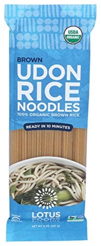 Lotus Foods Organic Brown Udon Rice Noodles 8oz | Pack of 8 - Plan-txs