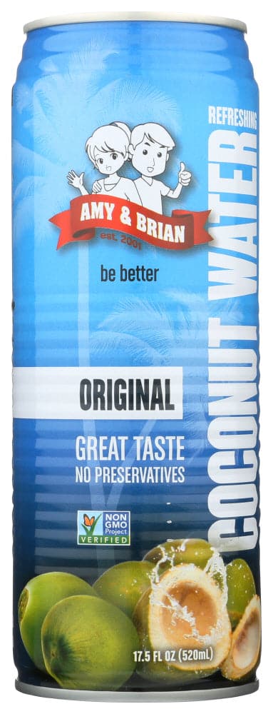 Amy & Brian - Natural Coconut Juice, Pulp-Free, 17.5 fl oz | Pack of 12 - Plan-txs