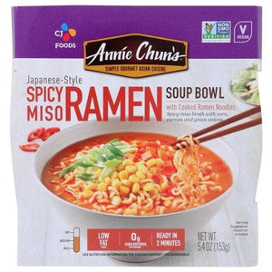 Annie Chun's - Spicy Miso Ramen Soup Bowl - 5.4 oz | Pack of 6
