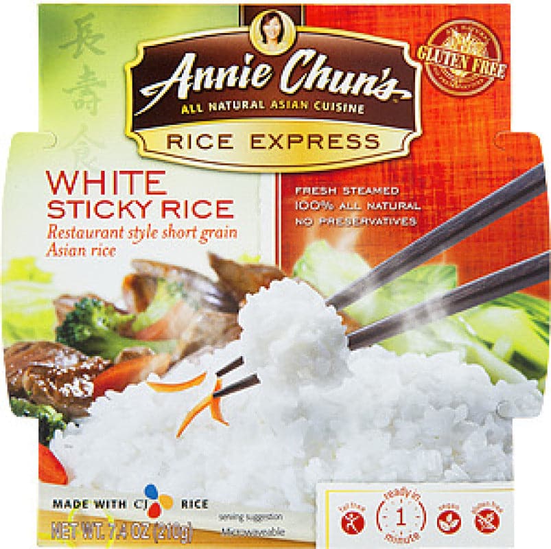 Annie Chun's Sticky White Rice Express, 7.4oz | Pack of 6 - Plan-txs