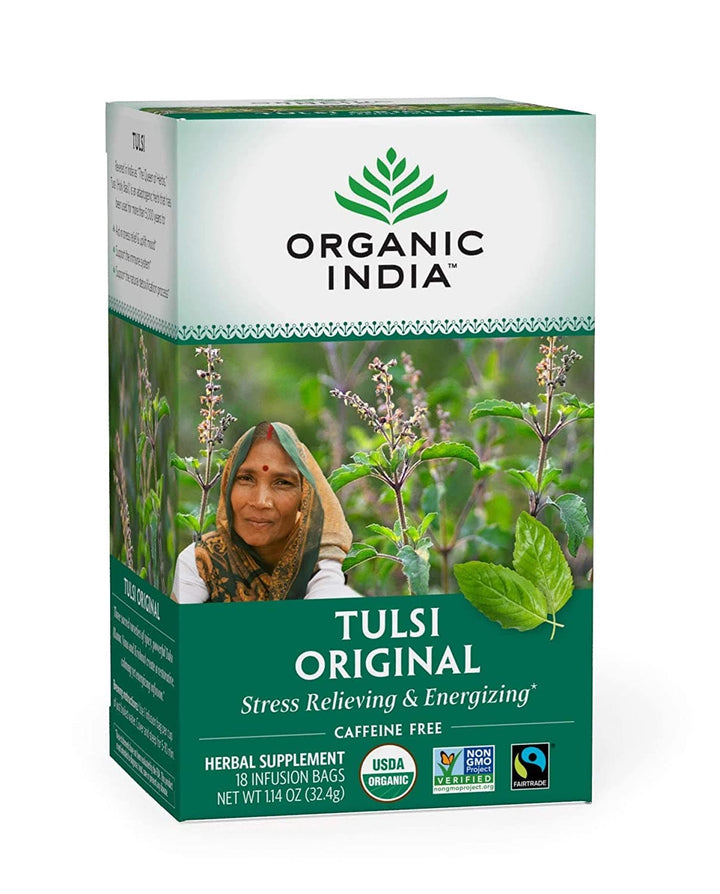 Organic India Tulsi Tea Original - 18 Tea Bags | Pack of 6 - Plan-txs