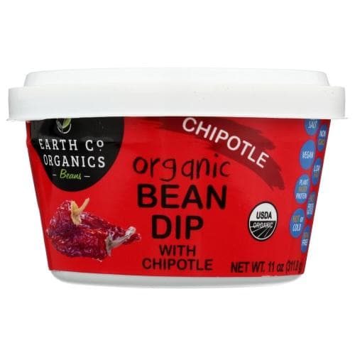 Earth Co Organics Bean Dip Bean Chipotle, 11 Oz | Pack of 6 - Plan-txs