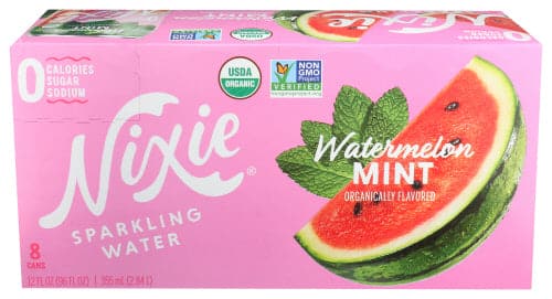 Nixie - Watermelon Mint Sparkling Water, 8-Pack, 96 oz | Pack of 3 - Plan-txs