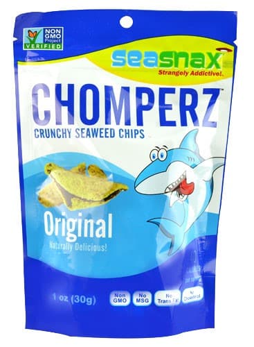 SeaSnax Chomperz Crunchy Seaweed Chips, 1 oz | Pack of 8 - Plan-txs