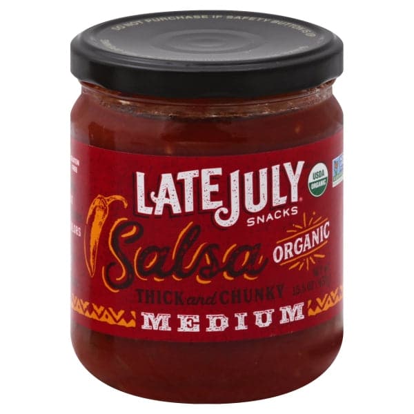 Late July Snacks Organic Medium Salsa 15oz
 | Pack of 12 - Plan-txs