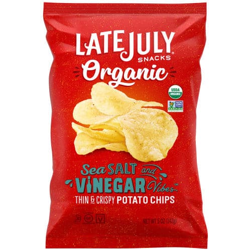 Late Jul Salt Vinegar Potato Chips, 5 oz
 | Pack of 12 - Plan-txs