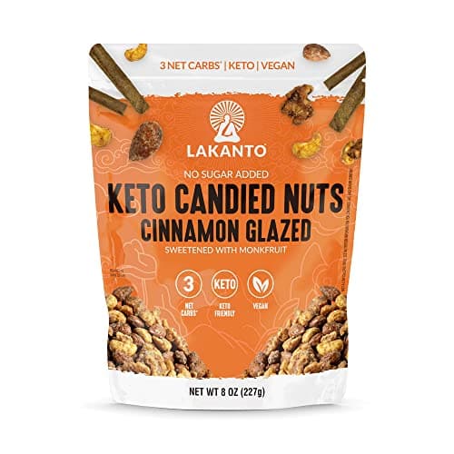 Lakanto Keto Mixed Candied Nuts Cinnamon Glazed, 8 oz | Pack of 12 - Plan-txs