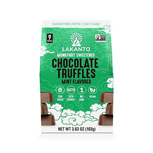 LAKANTO Truffles Chocalate Mint Flavor, 3.63 oz | Pack of 10 - Plan-txs