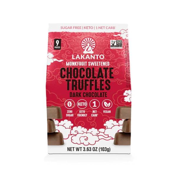 LAKANTO Truffles Chocolate - Dark Chocolate, 3.63 oz | Pack of 10 - Plan-txs
