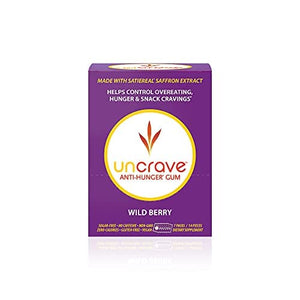 Uncrave Gum Anti Hunger Berry 7Pk, 14 pieces. | Pack of 3