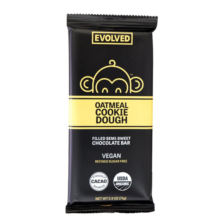 Evolved Chocolate Bar - Oatmeal Cookie Dough, 2.5 oz | Pack of 8 - Plan-txs