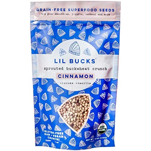 Lil Bucks - Sprouted Cinnamon Buckwheat, 6 oz
 | Pack of 6 - Plan-txs