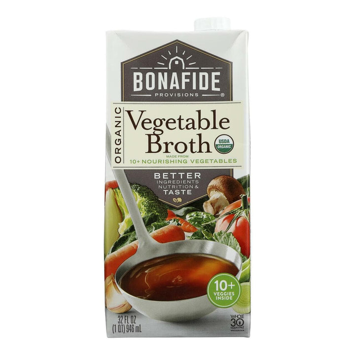 Bonafide Provisions - Broth Vegetable - 32 OZ | Pack of 6 - Plan-txs
